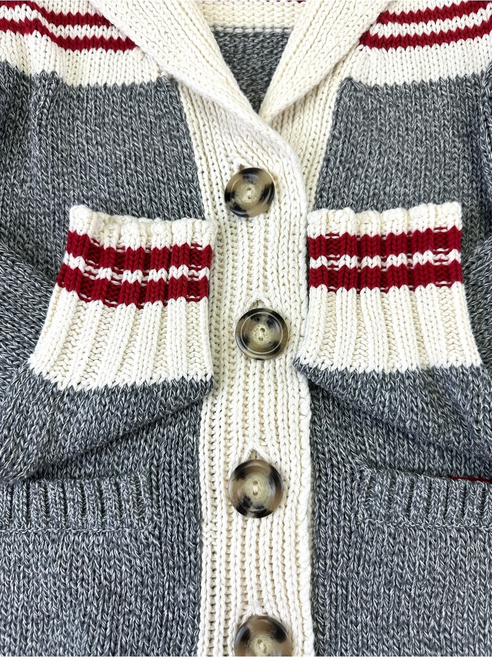Cotton Country Parkhurst Cabin Cardigan Shawl Collar Cotton Knit Small Cabincore - Picture 6 of 11